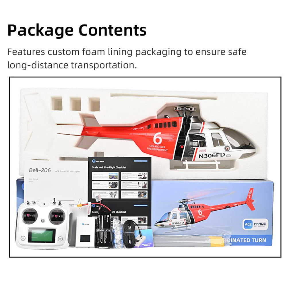 Flywing Bell-206 470L 2-Blade ACE GPS/ATT RC Scale Helicopter (RTF)
