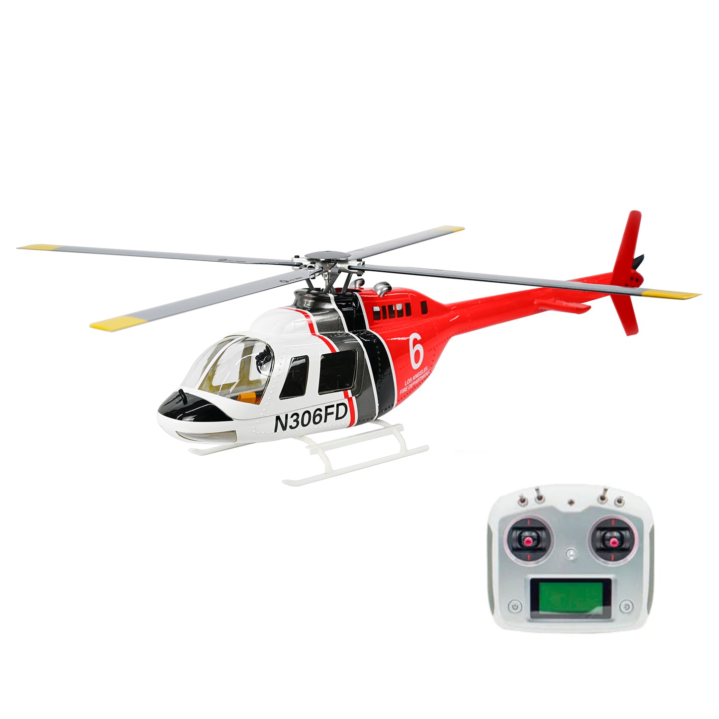 Flywing Bell-206 V3 6CH RC GPS Stabilized Scale helicopter 450L size Fuselages with H1