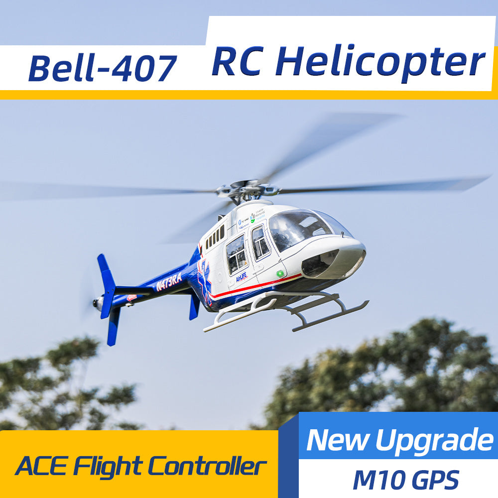 Flywing Bell-407 470L 4-Blade ACE GPS/ATT RC Scale Helicopter (RTF)