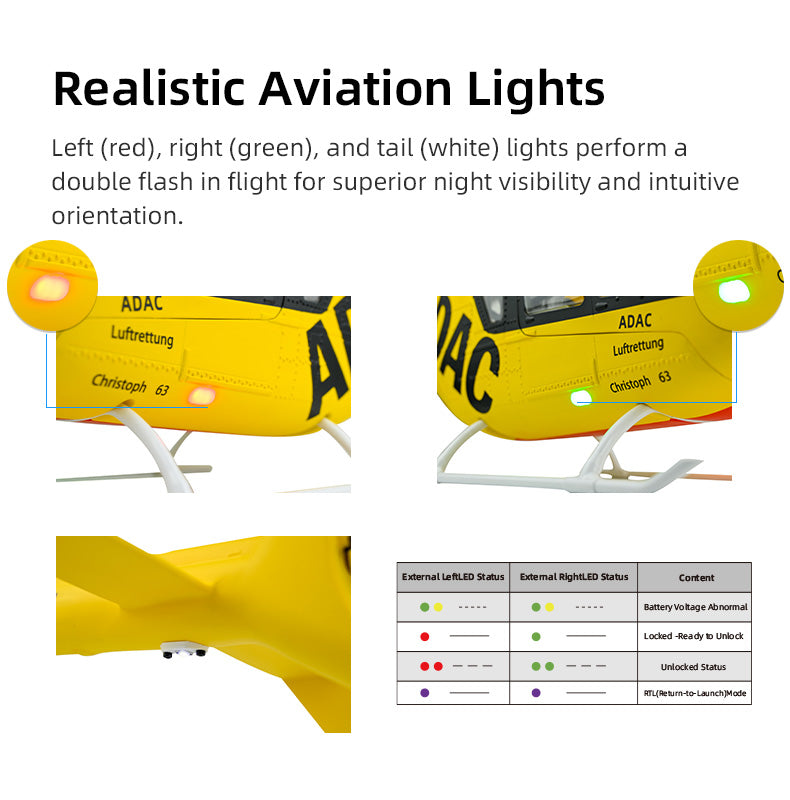 EC-135 LED FuselageÔºàhave skid LED and tail motorÔºâ