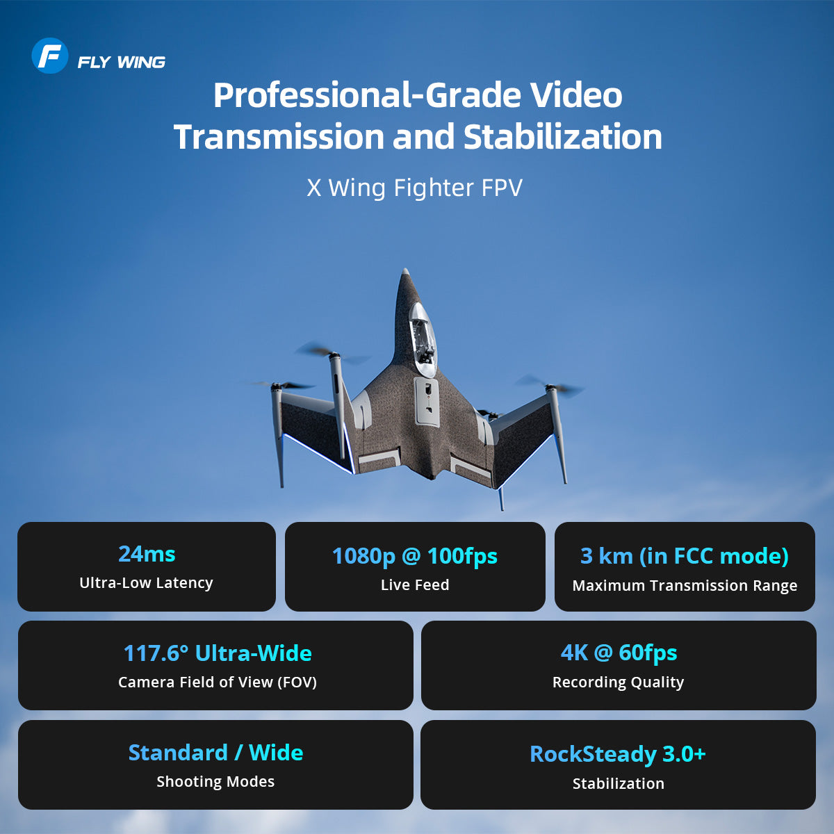 FLYWING X WING FIGHTER FPV