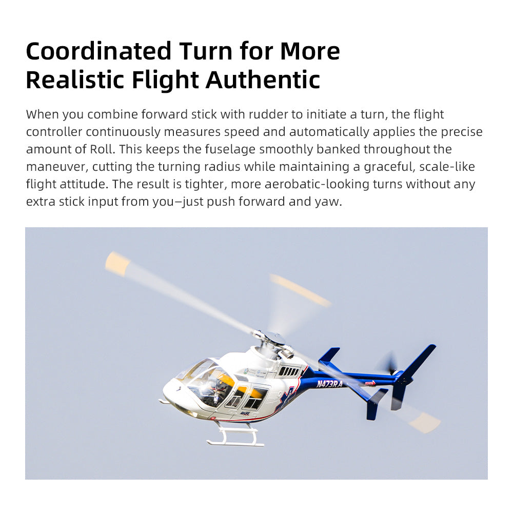 Flywing Bell-407 470L 4-Blade ACE GPS/ATT RC Scale Helicopter (RTF)