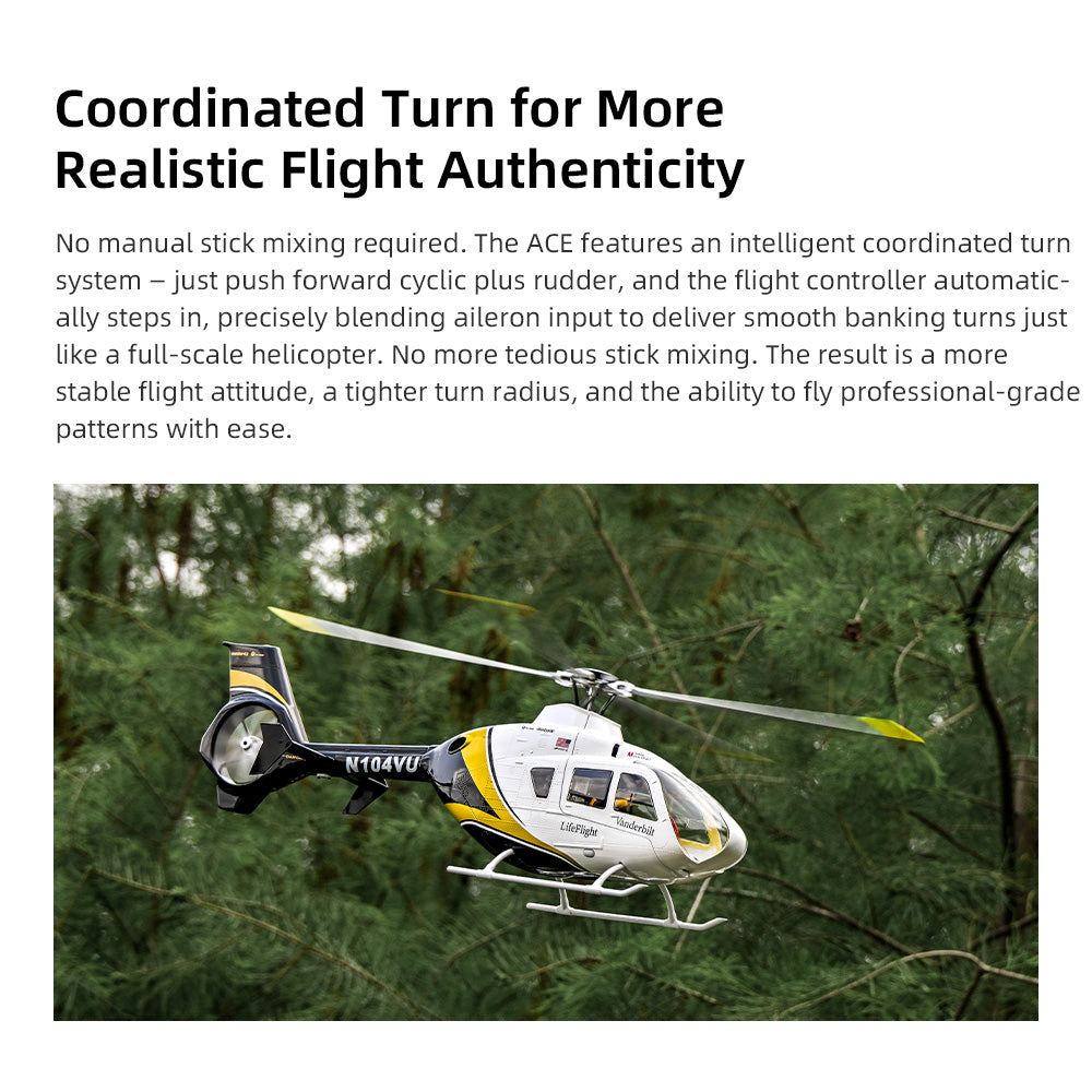Flywing EC-135 black&White 470L 4-Blade ACE GPS/ATT RC Scale Helicopter (RTF)