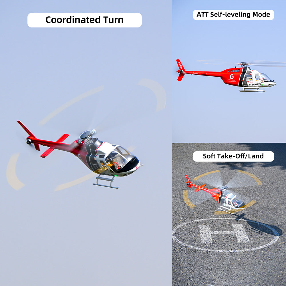 Flywing Bell-206 470L 2-Blade ACE GPS/ATT RC Scale Helicopter (RTF)