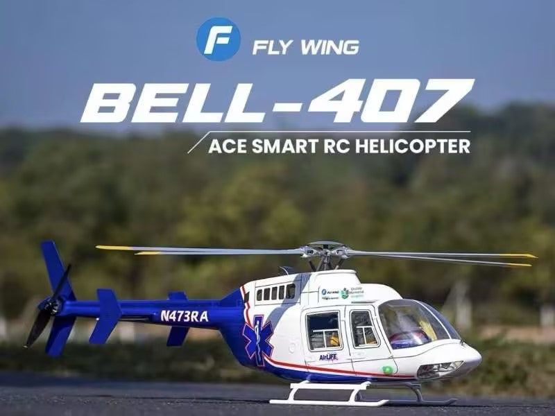 Flywing Bell-407 470L 4-Blade ACE GPS/ATT RC Scale Helicopter (RTF)