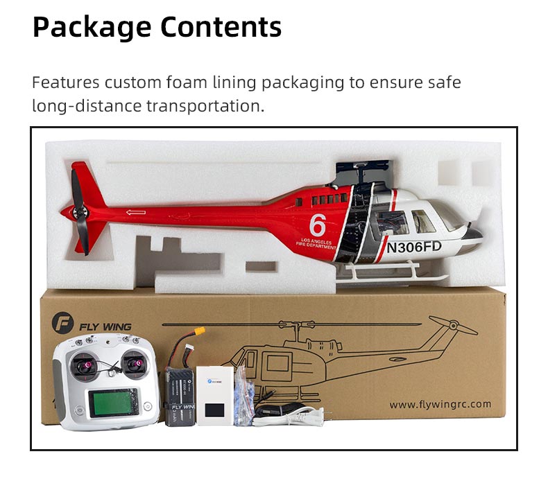 Flywing Bell-206 470L 2-Blade ACE GPS/ATT RC Scale Helicopter (RTF)