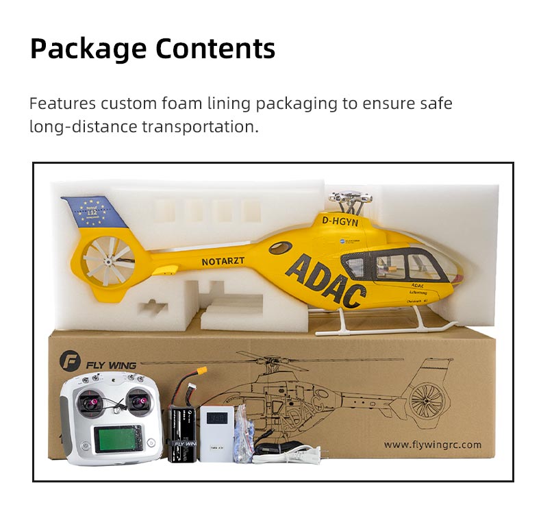 Flywing EC-135 470L 4-Blade ACE GPS/ATT RC Scale Helicopter (RTF)